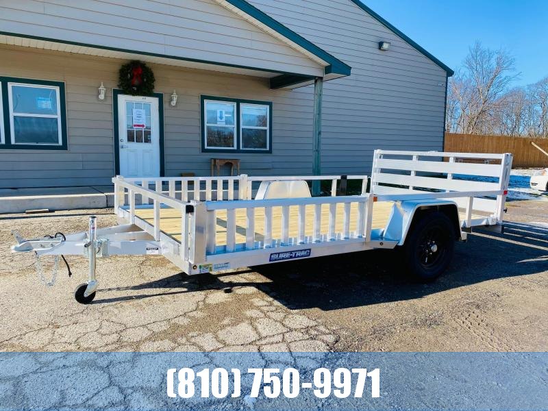 2021 Sure-Trac 7X12 Aluminum ATV Utility Trailer with Side Loading Ramps 2021 Sure-Trac 7X12 Aluminum ATV Utility Trailer with Side Loading Ramps