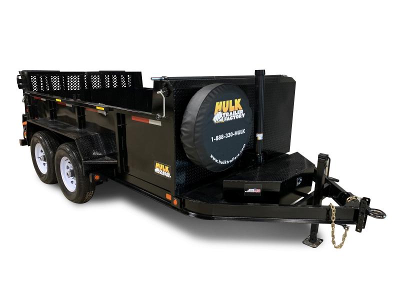 New 2023 Hulk Trailers 14,000# GVWR Ultra Low Pro 12' Dump Trailer