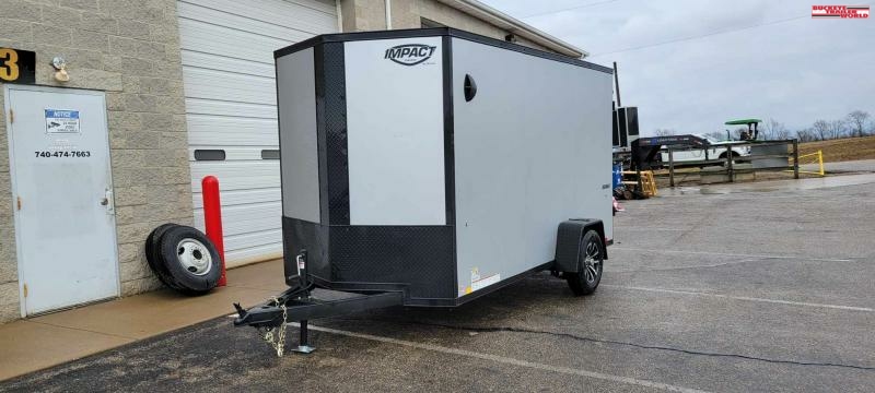 2025 Impact Trailers Quake 6' x 12' - Flat Top - V-Nose - Blackout Package - Cargo / Enclosed Trailer 1738705706