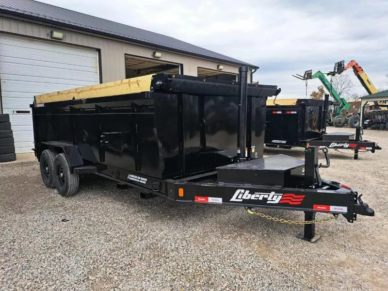 (649) Liberty LD 83"x16' 14K Telescopic High Side Dump Trailer