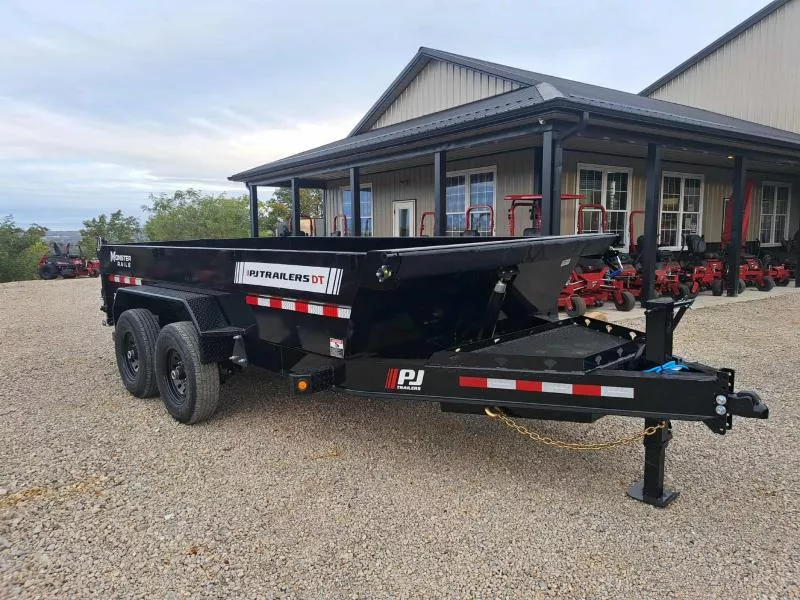 PJ Trailers DT1 83"x14' Telescopic Low Pro Dump Trailer (7601)