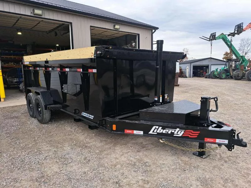 (648) Liberty LD 83"x16' 14K Telescopic High Side Dump Trailer