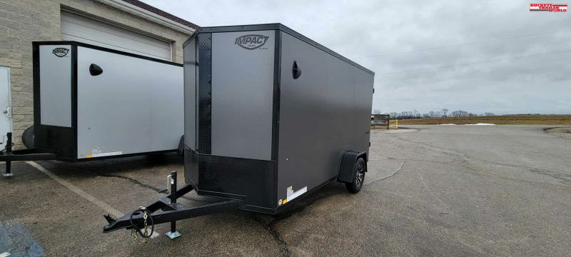 2025 Impact Trailers Quake - 6' x 12' - Flat Top - V-Nose - Blackout Package - Cargo / Enclosed Trailer 1738705071