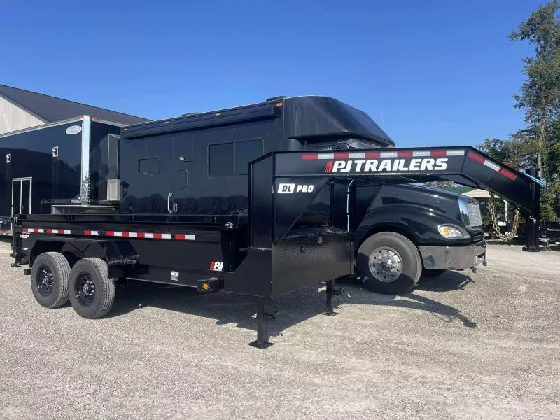 PJ Trailers DL Gooseneck 83"x14' Low Pro Dump Trailer