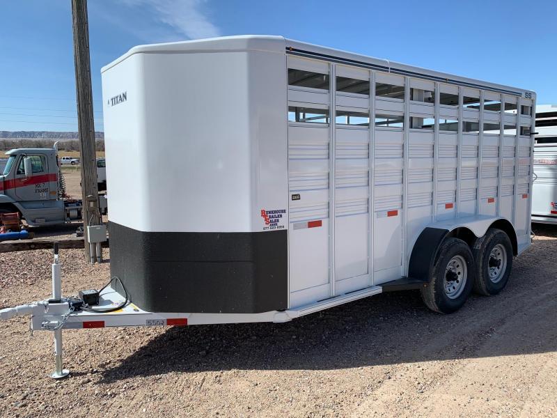 2021 Titan Trailers 6.8" x 16' Standard Stock Livestock Trailer 2021 Titan Trailers 6.8" x 16' Standard Stock Livestock Trailer