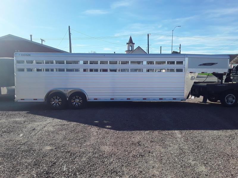 2020 Titan Trailers 24' ALUMINUM STOCK Livestock Trailer 2020 Titan Trailers 24' ALUMINUM STOCK Livestock Trailer