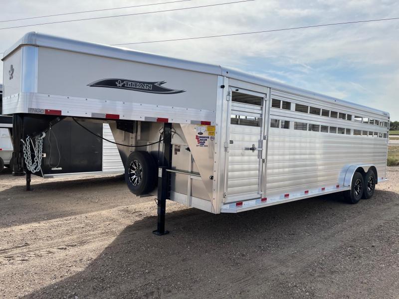2022 Titan Trailers 24' ALUMINUM STOCK Livestock Trailer 2022 Titan Trailers 24' ALUMINUM STOCK Livestock Trailer