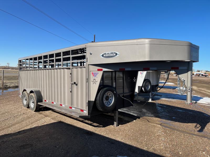 2023 Titan Trailers 20' Rancher Livestock Trailer Bunkhouse Trailer Sales Scottsbluff, NE