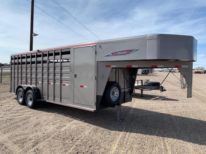 2021 Titan Trailers 20' Stock Combo Livestock Trailer 2021 Titan Trailers 20' Stock Combo Livestock Trailer