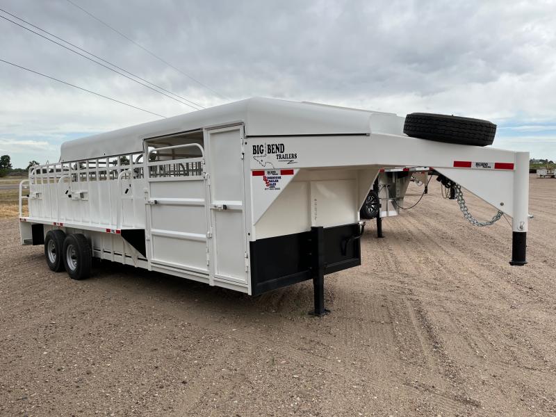 2022 Big Bend 24' 3/4 Top Livestock Trailer Bunkhouse Trailer Sales