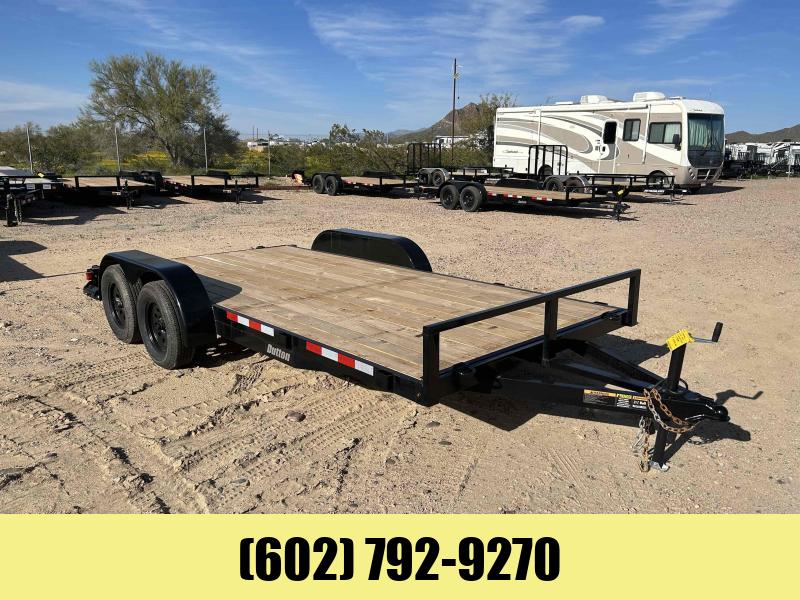 2023 Dutton Trailers 16' Tandem Axle Car Hauler Flatbed, Dump