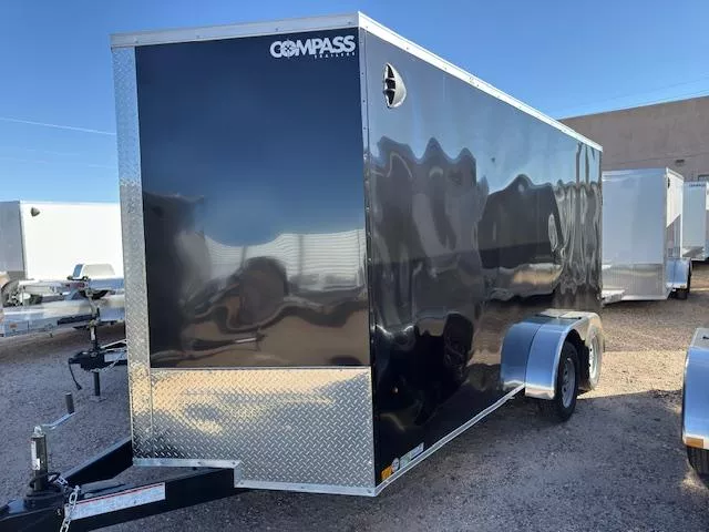 2025 Compass 16X7 Jasper SE FT, 7K, 6" Xtra Hght, Black, RD Cargo / Enclosed Trailer