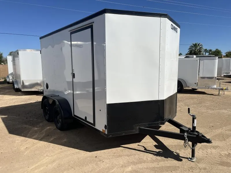 2026 Compass 12x7 Indigo DLX, 7K GVWR, 6" Reduced Height, Ramp Door Other Trailer