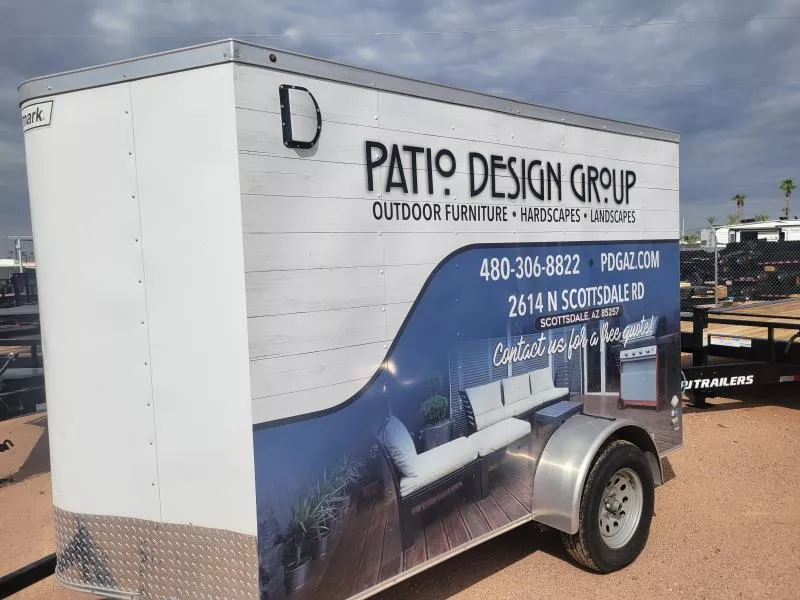 2019 Hank 6x10, 1x3500 Axle, Side Door, Ramp Door Cargo / Enclosed Trailer