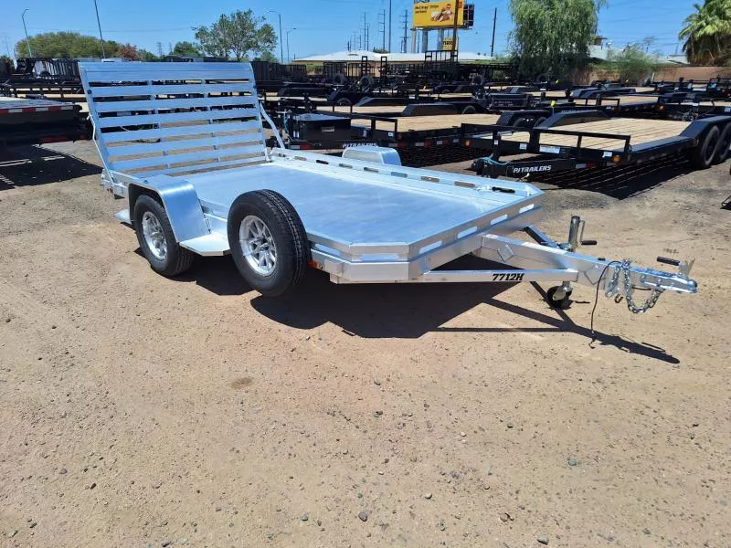 2026 Aluma 12x77 All Aluminum, 3K GVWR, Heavy Single Axle, 7712H-S-TG Other Trailer