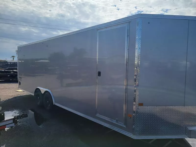 2026 ALCOM 24x8.5 All Aluminum XLT-P Car Hauler, Elite Escape Door, 10K GVWR, Ramp Door Cargo / Enclosed Trailer