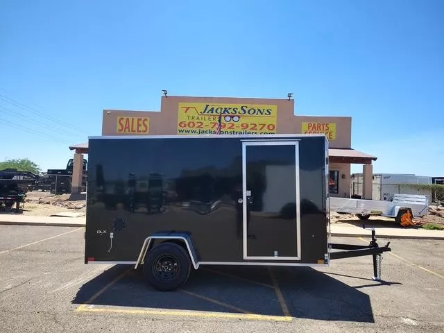 2026 Compass 12X6 Indigo DLX Flat Top V-Nose 3K, Black, D-Rings, DD Cargo / Enclosed Trailer