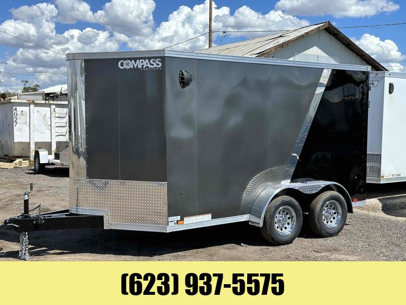 2023 Compass 7' X 12' Tandem Axle Cargo / Enclosed Trailer Flatbed, Dump, Utility and Cargo