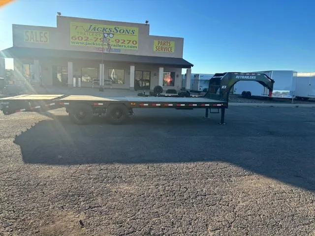 2026 PJ Trailers 25' Gooseneck, Low-Pro Flatdeck with Duals, Hydraulic Jacks, 25K GVWR Other Trailer