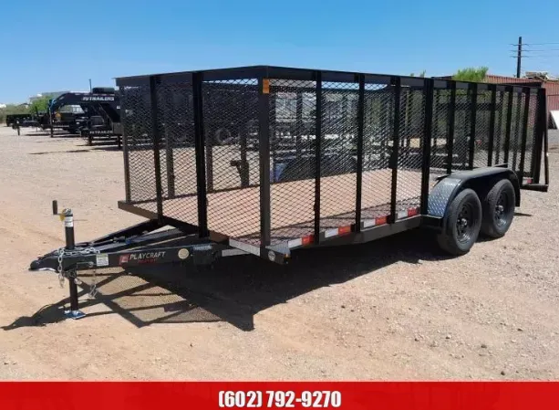2026 Sun Country 14x83 Tandem Axle, 7K GVWR, 4' Exp Metal Sides, 4' Ramp Gate Equipment Trailer