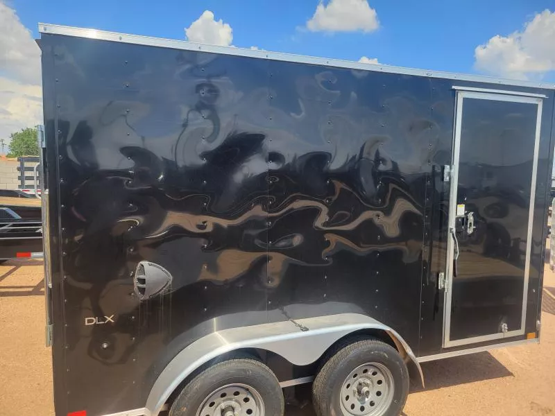 2025 Navan 7X12, 2x3500, Ramp Door, 6'6" Interior, Black Cargo / Enclosed Trailer