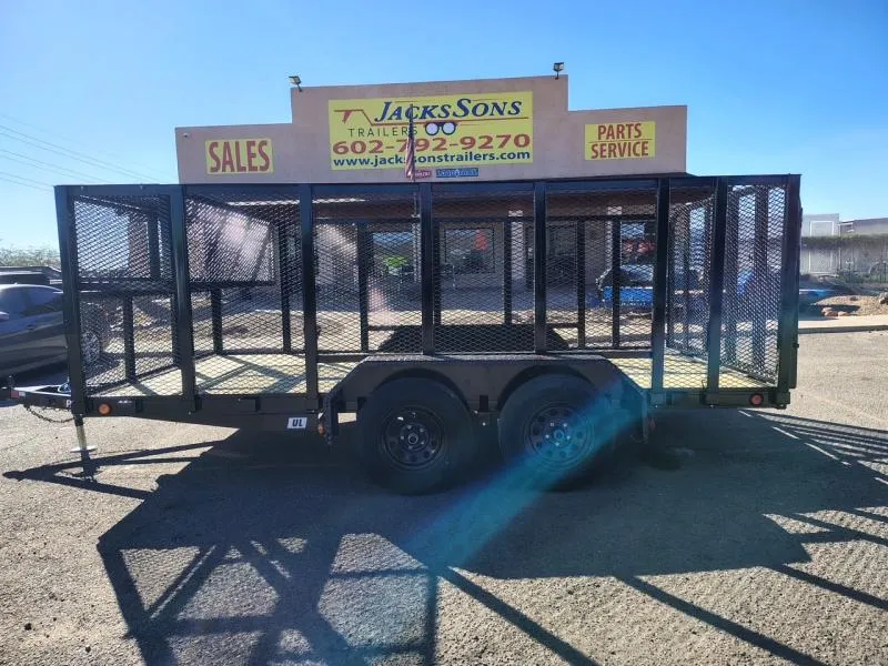 2026 PJ Trailers 14x83 Tandem Axle, 7K GVWR, Channel Utility, Landscape Toolbox Other Trailer