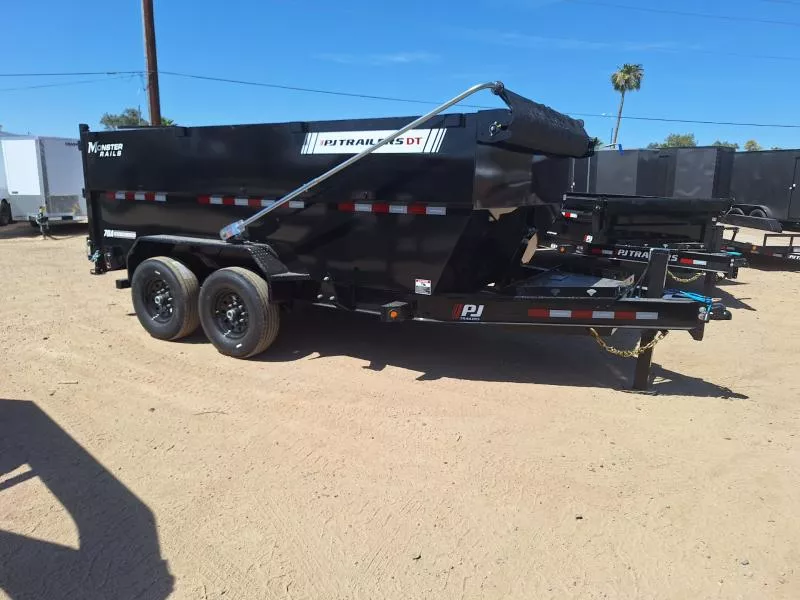 2026 PJ Trailers 14x83 Tandem Axle, 14K GVWR, Low Pro Telescopic Dump, 48" Sides Dump Trailer