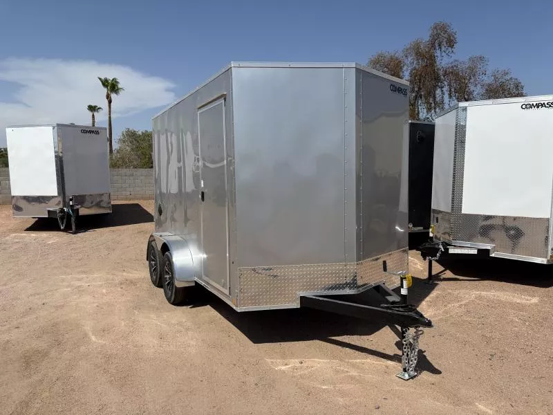 2026 Compass 12x7 Indigo DLX, 7K GVWR, Ramp Door Cargo / Enclosed Trailer