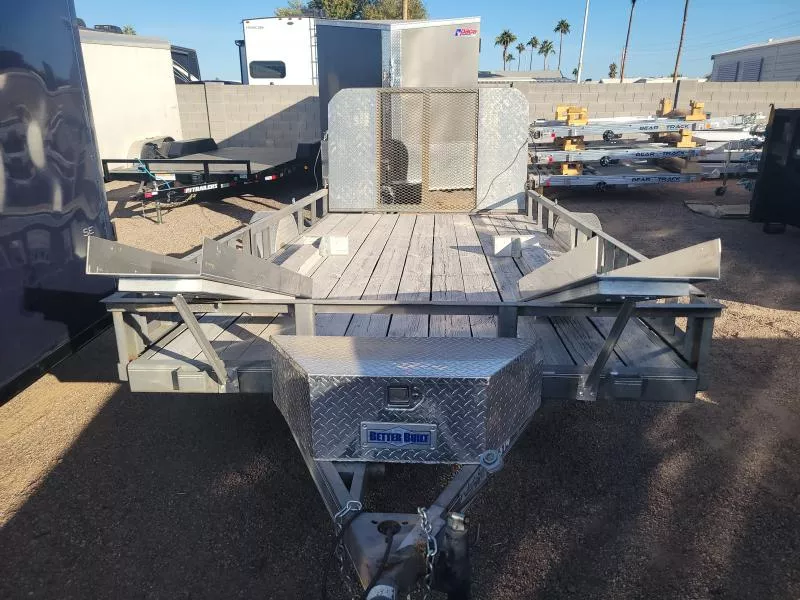 2007 PJ Trailers 83"x12' PJ Utility 1x3500 Axle, 4' Gate, Gray, ATV Ramps Utility Trailer