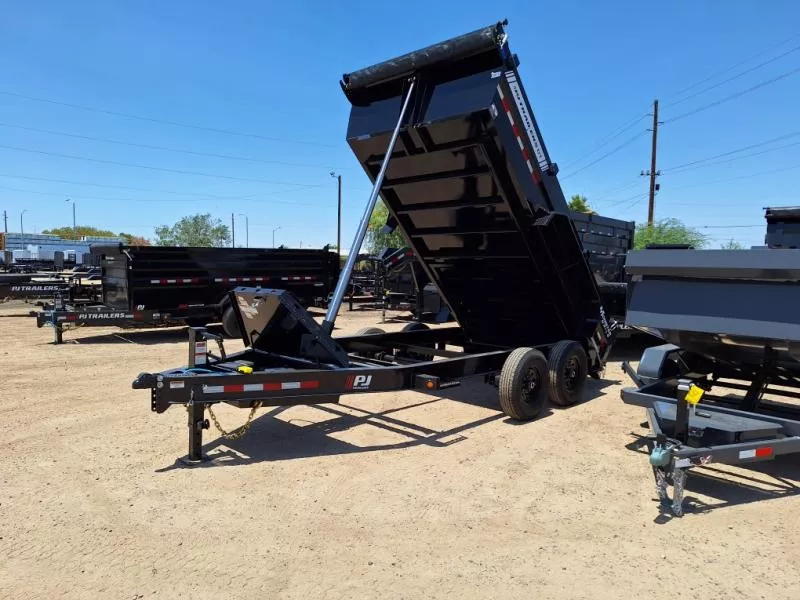 2026 PJ Trailers 14X83 Low Pro Telescopic Dump Dump Trailer