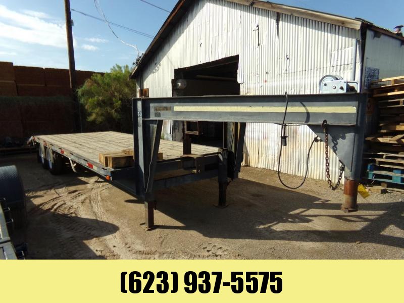 1996 Circle D 24 X 96 DECKOVER GOOSNECK EQUIPMENT TRAILER Flatbed Trailer 1996 Circle D 24 X 96 DECKOVER GOOSNECK EQUIPMENT TRAILER Flatbed Trailer