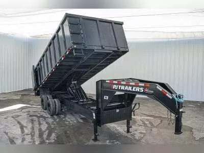 2026 PJ Trailers 20x102 Tandem Axle, 25K GVWR, Goosneck Dump w/Duals, 48" Sides Dump Trailer