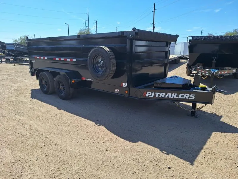 2026 PJ Trailers 16x83 Tandem Axle, 22K GVWR, HD Low-Pro Dump, 48" Sides Dump Trailer