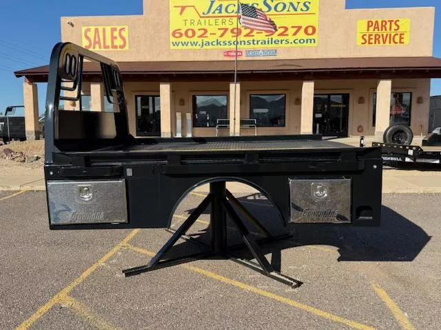 2025 Crownline (Hay Beds) Crownline SKS57 Skirted, Single-Wheel, Long Bed (8′ 6″ x 84″-57″ CTA) Flat Decks