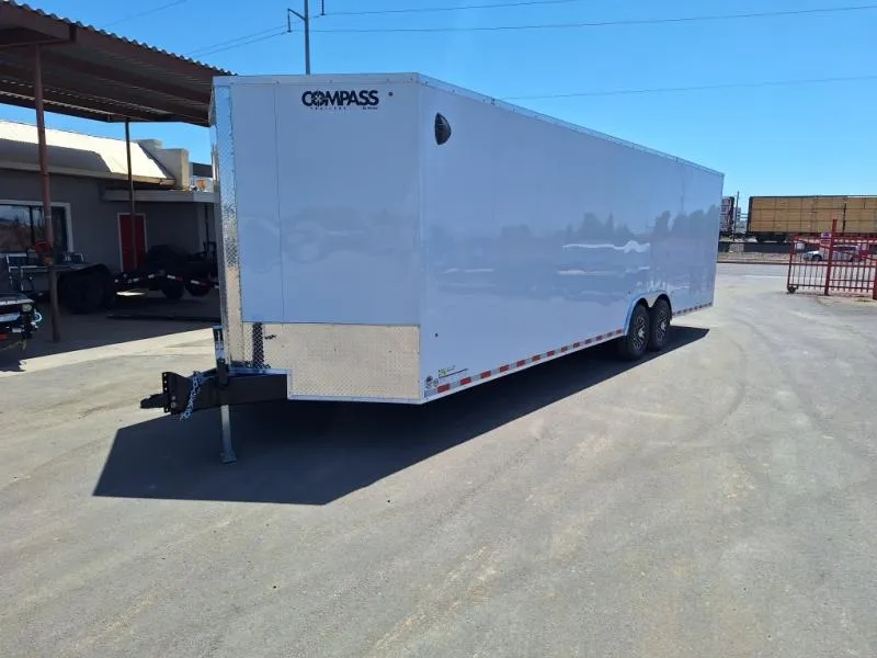 2025 Compass 28x8.5 Jasper SE Car Hauler 14K GVWR, Ramp Door Cargo / Enclosed Trailer