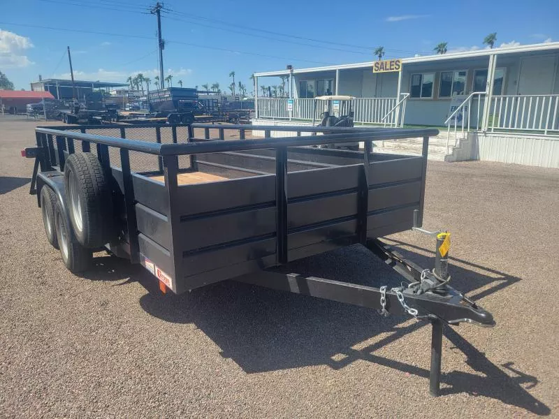 2022 Carson Trailer 82"X14', Utility, 2x3500 Axles, 2' Sides, 2' Gate, Spare Tire Other Trailer