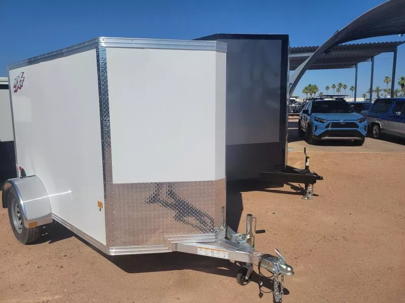 2025 ALCOM 08x5 All Aluminum Ezec Enclosed 3K GVWR , Ramp Door Cargo / Enclosed Trailer