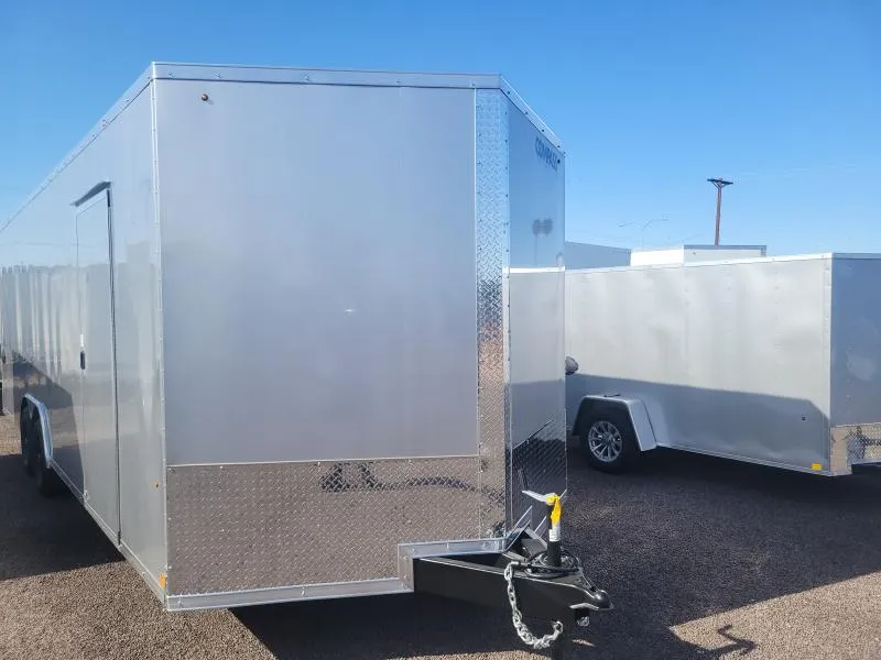 2025 Compass 24X8.5 Jasper SE Flat Top Sloped V-Nose Car Hauler, 14K, 12" Extra Height, Silver, RD Other Trailer