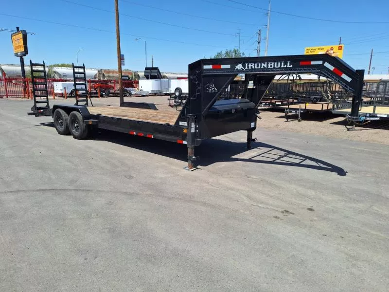 2022 Norstar Used 24'x83" Gooseneck Equipment, 14K,  Fold up ramps. Equipment Trailer