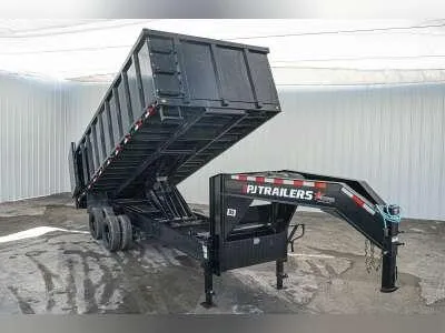 2026 PJ Trailers 20x102 Tandem Axle, 25K GVWR, Gooseneck Dump w/Duals, 48" Sides Dump Trailer