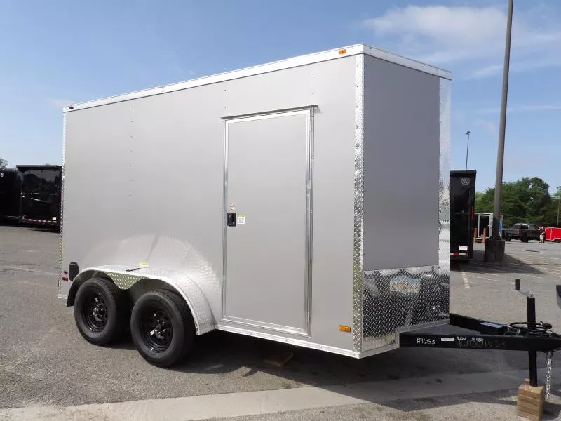2025 All World Trailers 6x12 TA Silver Frost Cargo / Enclosed Trailer