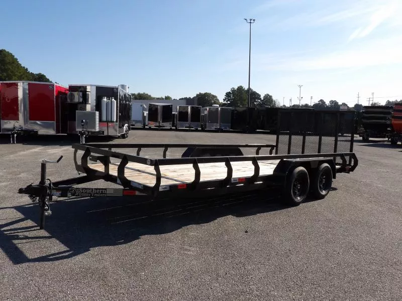 2025 Southern 7x18 Open Black Equipment Trailer