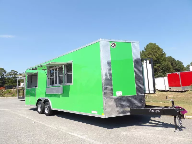 2026 Diamond Cargo 8.5x24 6k Lime Green Vending / Concession Trailer