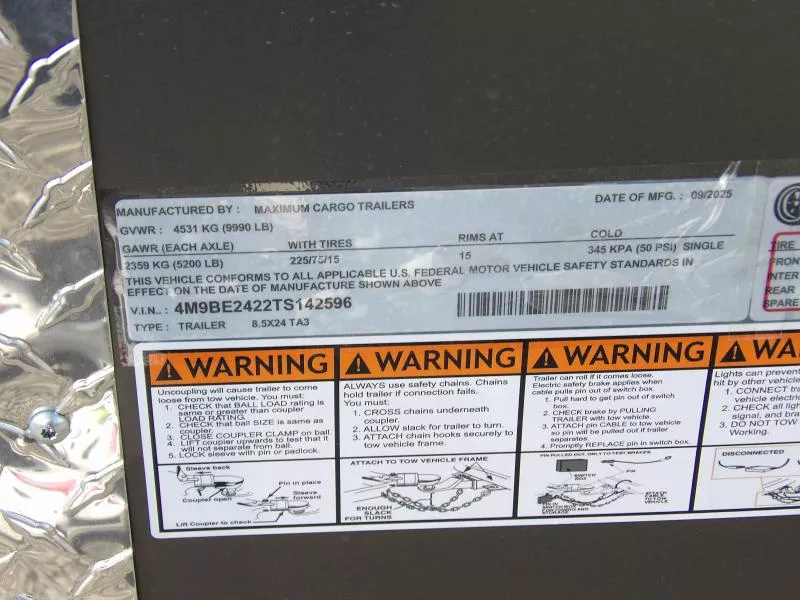 2026 Maximum Cargo Trailers 8.5X24 35k Enclosed Cargo / Enclosed Trailer
