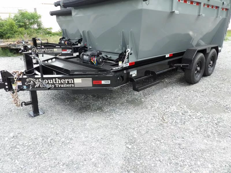2025 Southern 14' BP Roll Off Trailer Black Roll Off
