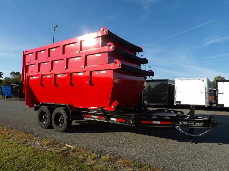 2026 Steel Pines Cargo 7x14 Red Container Roll Off