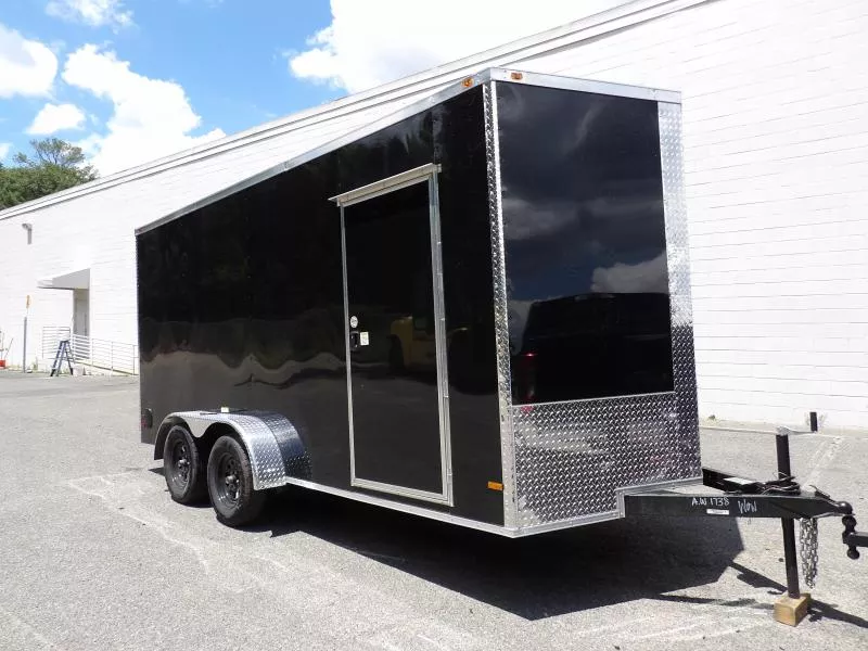 2025 All World Trailers 7x16 TA Cargo / Enclosed Trailer