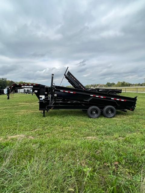 83"X16' PJ GN Low-Pro Dump Trailer w/ Tarp and Telescopic 83"X16' PJ GN Low-Pro Dump Trailer w/ Tarp and Telescopic