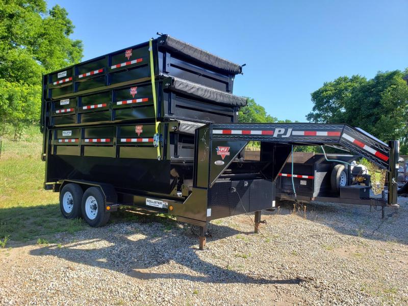 2020 PJ 14' Gooseneck Rollster Dump Trailer w/3 Bins 2020 PJ 14' Gooseneck Rollster Dump Trailer w/3 Bins