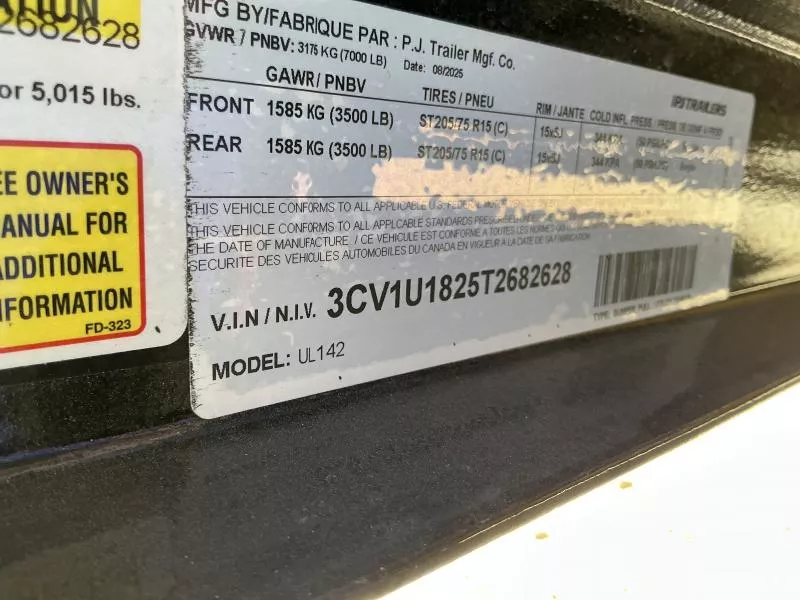 2026 PJ Trailers 83" X 14' Tandem Axle 22" Solid Sides Utility Trailer